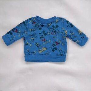 Disney Baby Boys Blue Mickey Mouse Donald Duck Pluto Sweater Size 12 months
